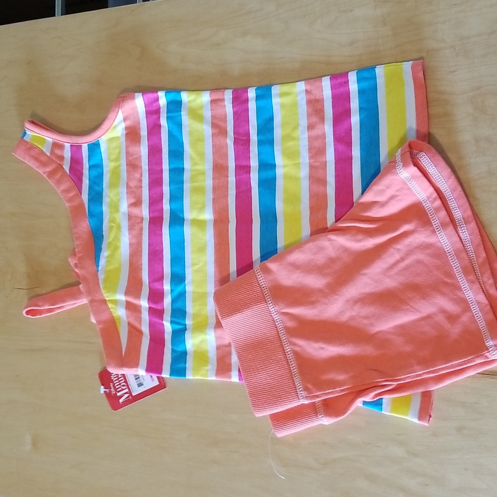 New Disney Minnie Mouse Colorful Striped Set Size 7/8 NWT - Picture 5 of 8